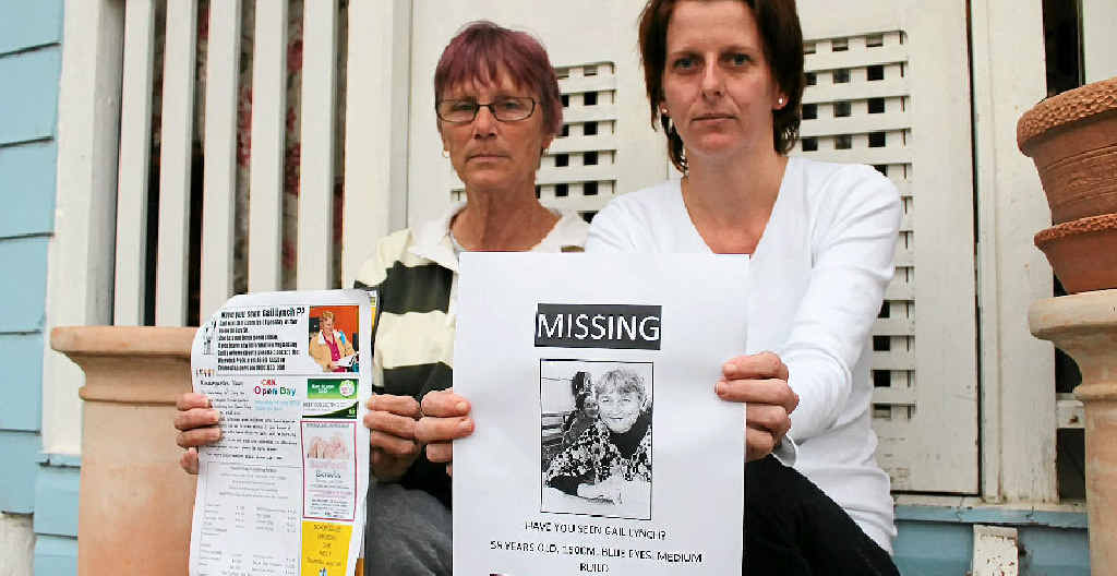 Gail Lynch’s sister Lyn McMillan and niece Jas McLaren are trying to find the missing woman. Gail Lynch’s sister Lyn McMillan and niece Jas McLaren are trying to find the missing woman.